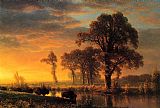Albert Bierstadt - Western Kansas painting